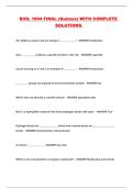 BIOL 1004 FINAL &lpar;Quizzes&rpar; WITH COMPLETE SOLUTIONS 