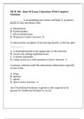MCB 100 - Quiz &num;8 Exam 2 Questions With Complete Solutions
