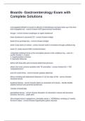 Boards- Gastroenterology Exam with Complete Solutions