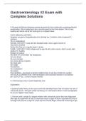 Gastroenterology -2 Exam with Complete Solutions