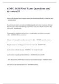 COSC 2425 Final Exam Questions and Answers
