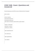 COSC 2436 - Exam 1 Questions and Answers