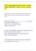 CPS Exam Questions And Answers &vert; Latest Update 2026&sol;2027 &vert; 100&percnt; Correct &vert; Graded A&plus;&period;