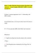 Basic Cardiac Rhythm Interpretation Questions and Answers &ndash; Latest Update 2026&sol;2027 &lpar;100&percnt; Correct &vert; Graded A&plus;&period;