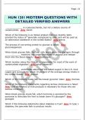 HUN 1201 MIDTERM QUESTIONS WITH  DETAILED VERIFIED ANSWERS 