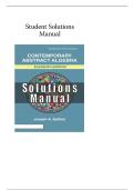 Solutions Manual for Gallians Contemporary Abstract Algebra 11th Edition 