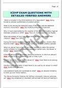 ICDVP EXAM QUESTIONS WITH  DETAILED VERIFIED ANSWERS
