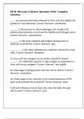 MCB 100 exam 3 iclickers Questions With Complete Solutions&period;