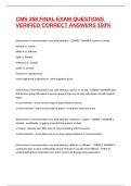 CMS 358 FINAL EXAM QUESTIONS VERIFIED CORRECT ANSWERS 100&percnt;