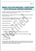 JERSEY COLLEGE MEDSURG 1 QUESTIONS  WITH DETAILED VERIFIED ANSWERS