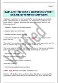 APLAN MED SURG 1 QUESTIONS WITH  DETAILED VERIFIED ANSWERS 