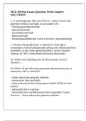 MCB 100 Past Exams Questions With Complete SOLUTIONS
