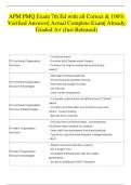 APM PMQ Exam 7th Ed with all Correct & 100&percnt; Verified Answers&vert; Actual Complete Exam&vert; Already Graded A&plus; &lpar;Just Released&rpar;