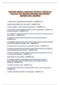 CERTIFIED MEDICAL ASSISTANT NATIONAL CREDENTIAL PRACTICE TEST REVIEW QUESTIONS AND CORRECT ANSWERS 100&percnt; VERIFIED&excl;&excl;