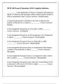 MCB 100 Exam II Questions With Complete Solutions