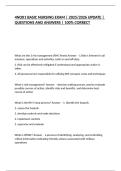 4NOX1 BASIC NURSING EXAM &vert; 2025&sol;2026 UPDATE &vert; QUESTIONS AND ANSWERS &vert; 100&percnt; CORRECT