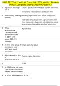 MHA 707 Test 2 with all Correct & 100&percnt; Verified Answers &vert;Actual Complete Exam&vert; Already Graded A&plus;