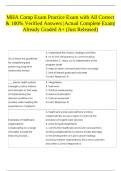 MHA Comp Exam Practice Exam with All Correct & 100&percnt; Verified Answers &vert;Actual Complete Exam&vert; Already Graded A&plus; &lpar;Just Released&rpar; 