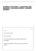 HTHRHSC 4570 EXAM 1 &vert; QUESTIONS AND ANSWERS &vert; 2025&sol;2026 UPDATE &vert; ALREADY PASSED&excl;&excl;