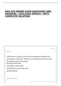 NSG 679 PMHNP EXAM QUESTIONS AND ANSWERS &vert; 2025&sol;2026 UPDATE &vert; WITH COMPLETE SOLUTION