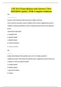 CM 3111 Exam Quizzes and Answers &vert; New 2025&sol;2026 Update &vert; With Complete Solutions
