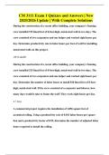 CM 3111 Exam 1 Quizzes and Answers &vert; New 2025&sol;2026 Update &vert; With Complete Solutions