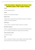 LAW 122 Contracts -Questions and Answers &vert; New 2025&sol;2026 Update &vert; With Complete Solution