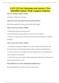 LAW 122 Test &vert; Questions and Answers &vert; New 2025&sol;2026 Update &vert; With Complete Solution