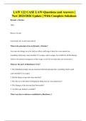 LAW 122 CASE LAW-Questions and Answers &vert; New 2025&sol;2026 Update &vert; With Complete Solutions