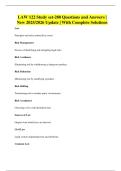 LAW 122 Study set-280 Questions and Answers &vert; New 2025&sol;2026 Update &vert; With Complete Solutions