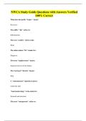 NWCA Study Guide Questions with Answers Verified 100&percnt; Correct