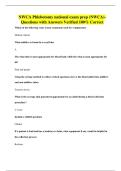 NWCA Phlebotomy national exam prep &lpar;NWCA&rpar;- Questions with Answers Verified 100&percnt; Correct