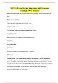 NWCA Exam Review Questions with Answers Verified 100&percnt; Correct