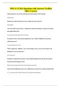 NWCA CCMA Questions with Answers Verified 100&percnt; Correct