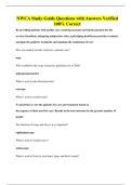 NWCA Study Guide Questions with Answers Verified 100&percnt; Correct