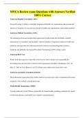 NWCA Review exam Questions with Answers Verified 100&percnt; Correct
