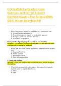 CO Scaffold Contractor Exam  Questions And Correct Answers  &lpar;Verified Answers&rpar; Plus Rationale2026  Q&A&vert; Instant Download Pdf 