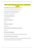 NWCA TEST Questions with Answers Verified 100&percnt; Correct