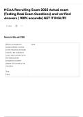 NCAA Recruiting Exam 2025 Actual exam &lpar;Testing Real Exam Questions&rpar; and verified Answers &lpar; 100&percnt; accurate&rpar; GET IT RIGHT&excl;&excl;