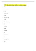 MT-Medical Abbreviations and Acronyms