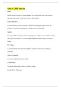 Unit 1 CNA Vocab