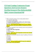 CO Seal Coating Contractor Exam  Questions And Correct Answers   &lpar;Verified Answers&rpar; Plus Rationale2026  Q&A&vert; Instant Download Pdf