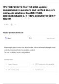 PPCT DEFENSIVE TACTICS 2025 update&vert; comprehensive questions and verified answers &lpar;complete solutions&rpar; GUARANTEED&period; SUCCESS&vert;GRADE A&plus;&excl;&excl; &lpar;100&percnt; ACCURATE&rpar; GET IT RIGHT&excl;&excl;