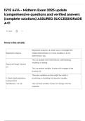ISYE 6414 - Midterm Exam 2025 update &vert;comprehensive questions and verified answers &lpar;complete solutions&rpar; ASSURED SUCCESS&vert;GRADE A&plus;&excl;&excl;