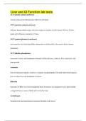 Liver and GI Function lab tests