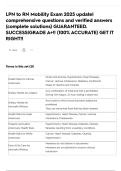 LPN to RN Mobility Exam 2025 update&vert; comprehensive questions and verified answers &lpar;complete solutions&rpar; GUARANTEED&period; SUCCESS&vert;GRADE A&plus;&excl;&excl; &lpar;100&percnt; ACCURATE&rpar; GET IT RIGHT&excl;&excl;