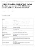 PN 2003 FINAL EXAM &lpar;2025&rpar; UPDATE Verified Questions And Answers &vert; With 100&percnt; Correct Answers graded A&plus; Guaranteed Success&excl;&excl;