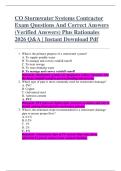 CO Stormwater Systems Contractor  Exam Questions And Correct Answers  &lpar;Verified Answers&rpar; Plus Rationales  2026 Q&A &vert; Instant Download Pdf 