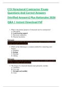 CO Structural Contractor Exam  Questions And Correct Answers   &lpar;Verified Answers&rpar; Plus Rationales 2026   Q&A &vert; Instant Download Pdf 