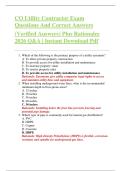 CO Utility Contractor Exam  Questions And Correct Answers   &lpar;Verified Answers&rpar; Plus Rationales  2026 Q&A &vert; Instant Download Pdf 